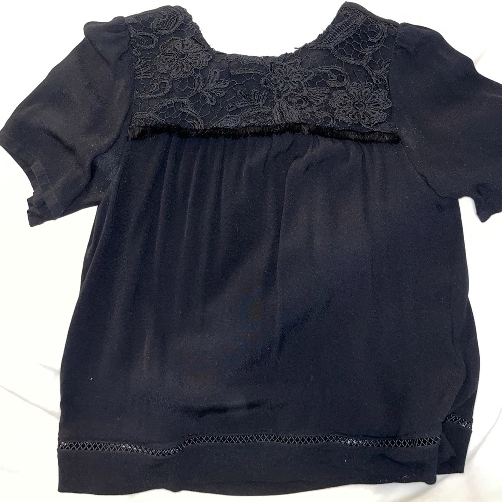 LOFT work tshirt with lace detail